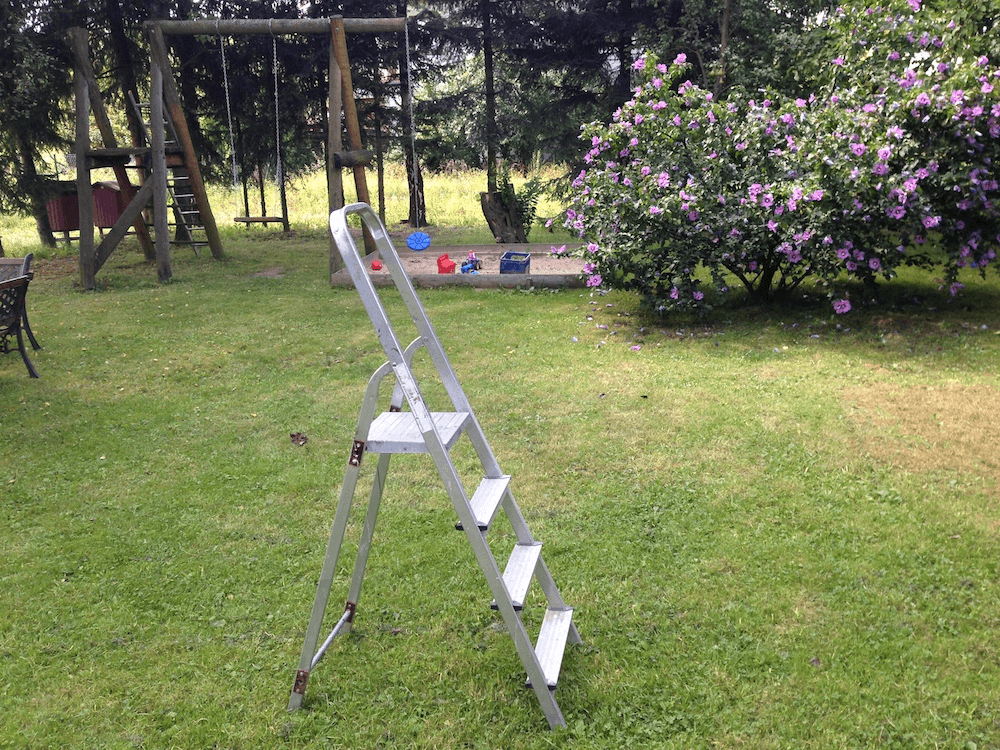 What was the ladder doing in there? It ended up being the kids just playing around.